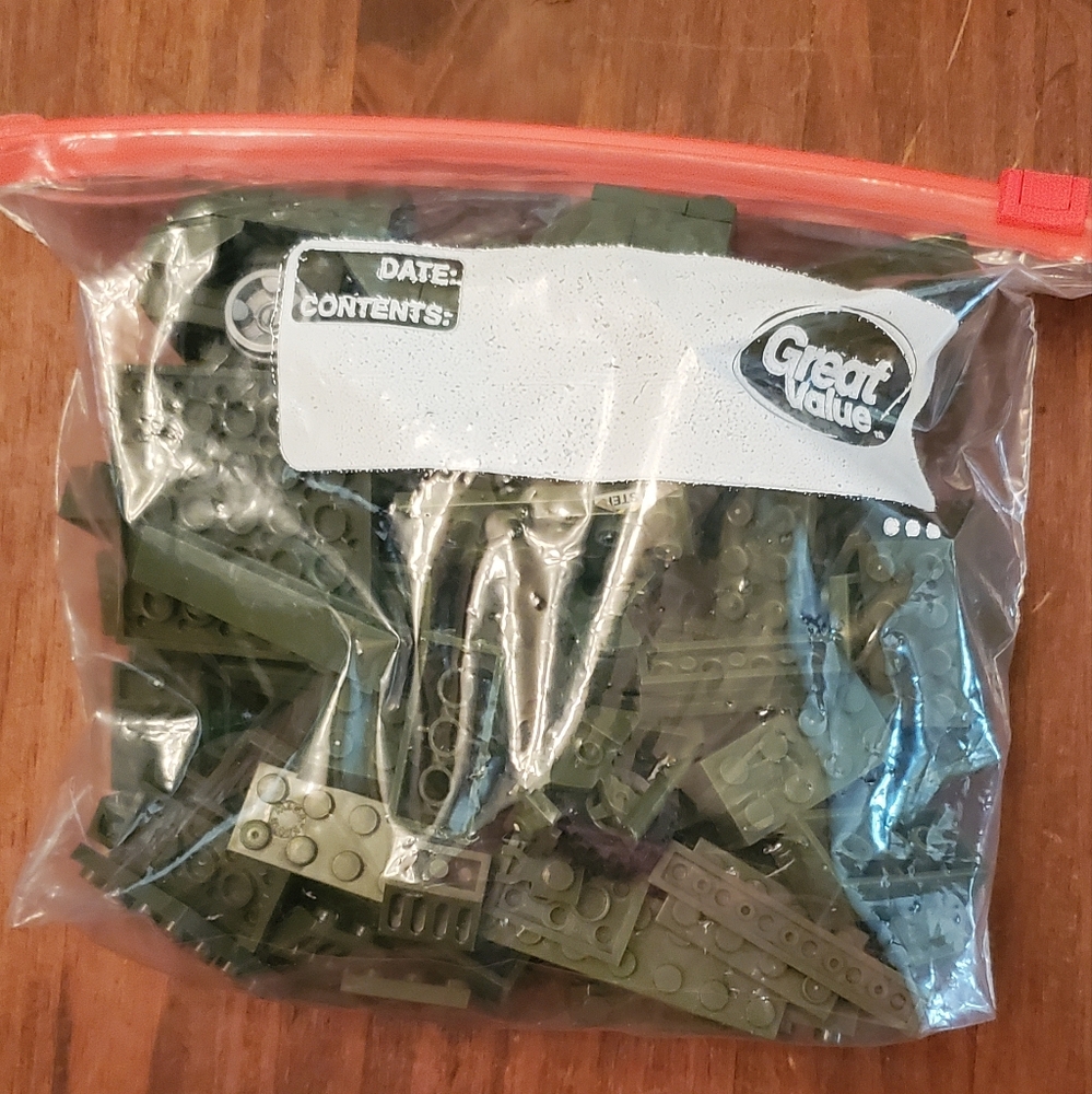 Army Green Lego Blocks Set